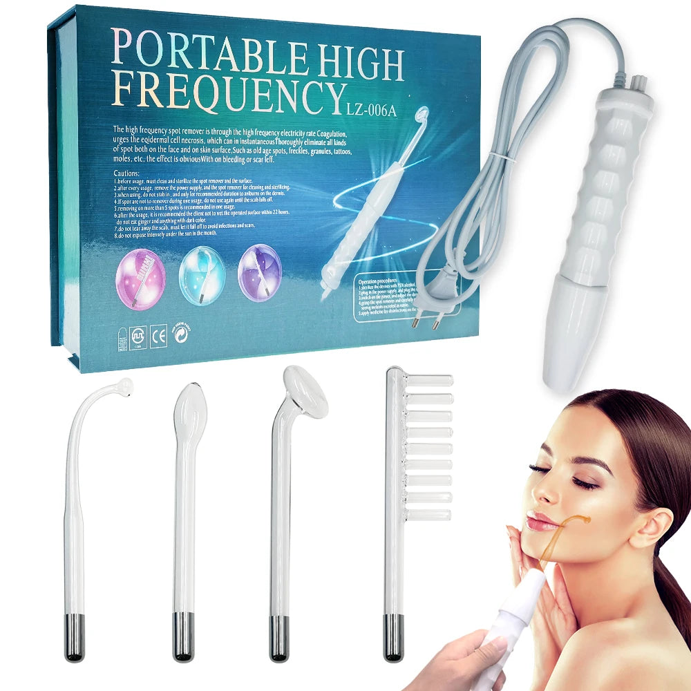 Portable High Frequency Skin Therapy Wand – Professional Facial & Hair Care Device