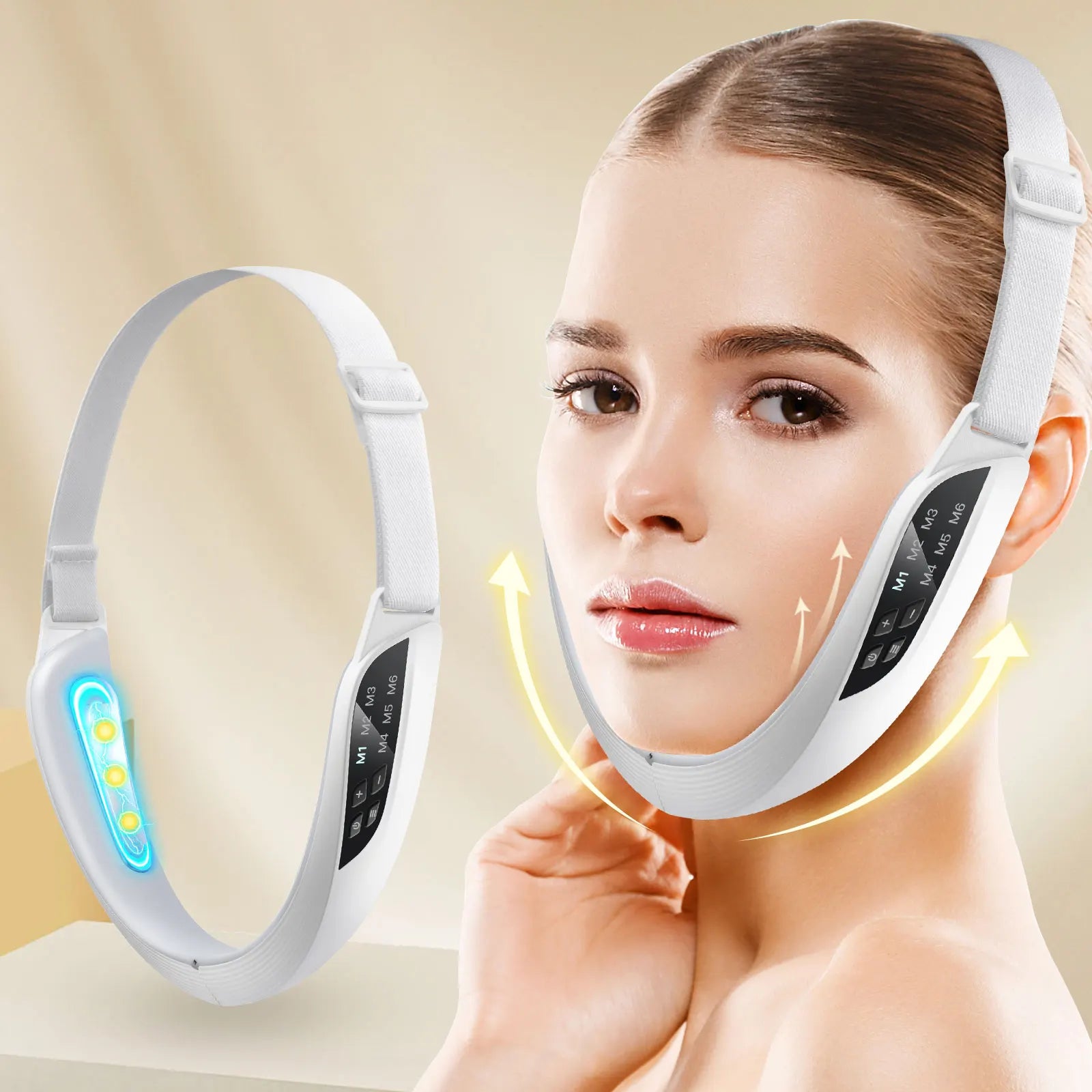 Electric Facial Lifting Device – 6 Modes, 8 Levels EMS Microcurrent Massager