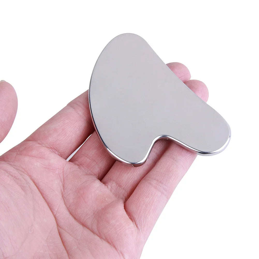 Stainless Steel Gua Sha – Facial, Neck & Body Massage Tool for Skin Care