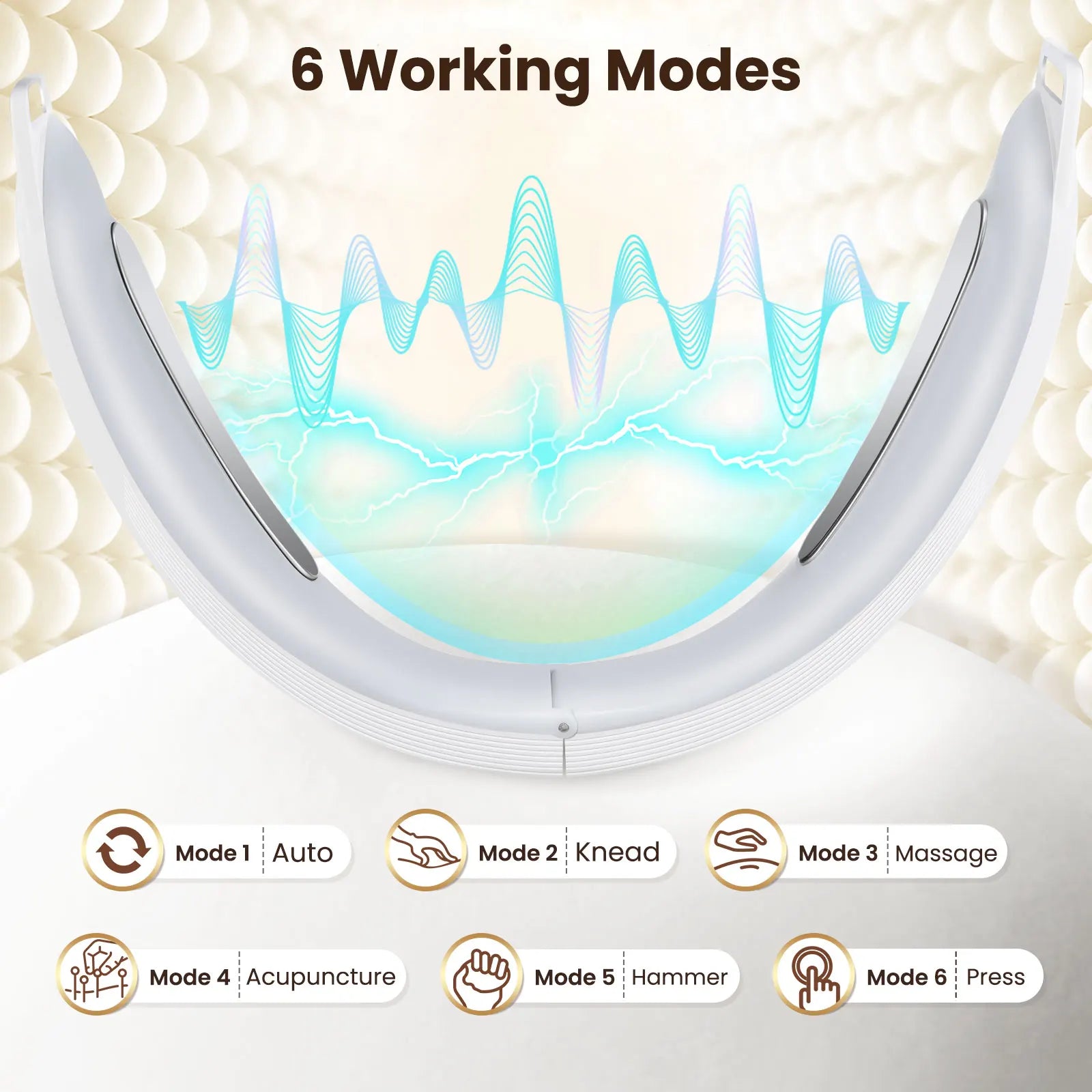 Electric Facial Lifting Device – 6 Modes, 8 Levels EMS Microcurrent Massager