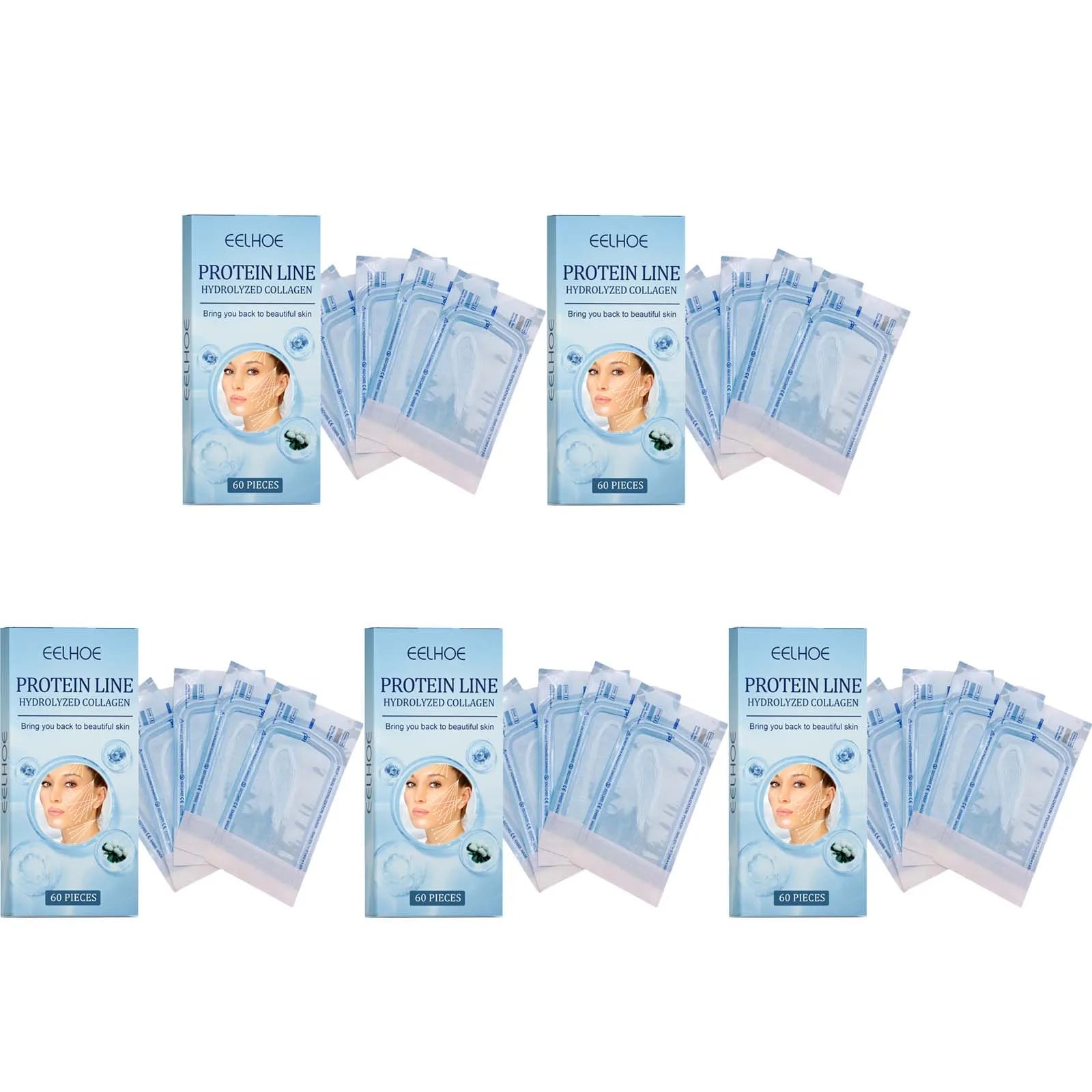 60-Piece Gold Protein Line Collagen No-Needle Facial Filler – Fade Wrinkles & Firm Skin Serum
