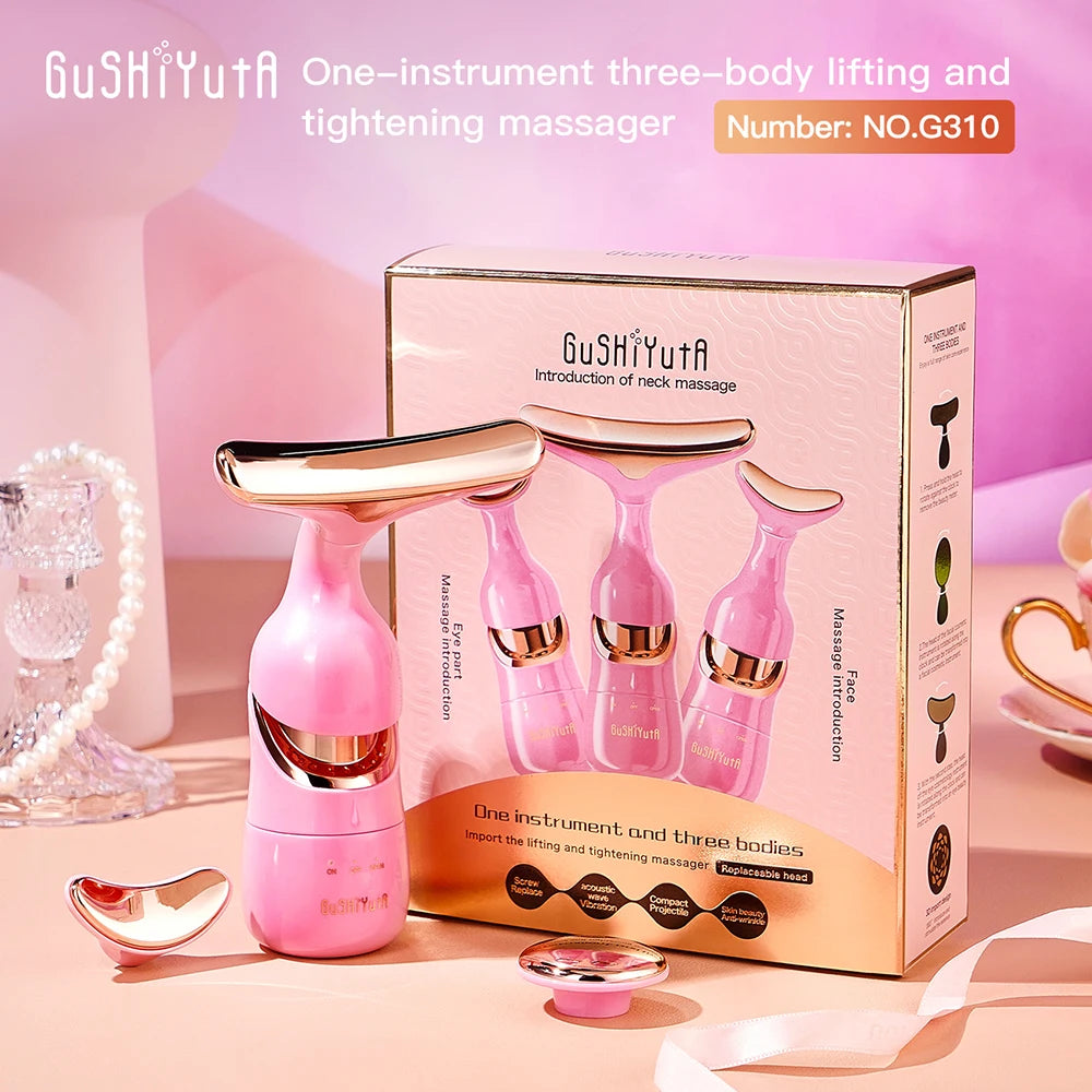 3‑in‑1 EMS Facial Lifting Device – Eye & Neck Massager for Anti-Ageing & Skin Firming