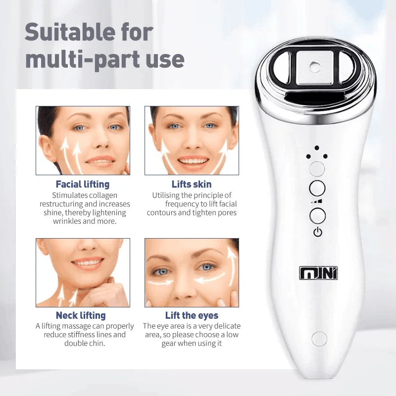Mini HIFU Face Lifting Machine – Portable Professional Beauty Device for Women