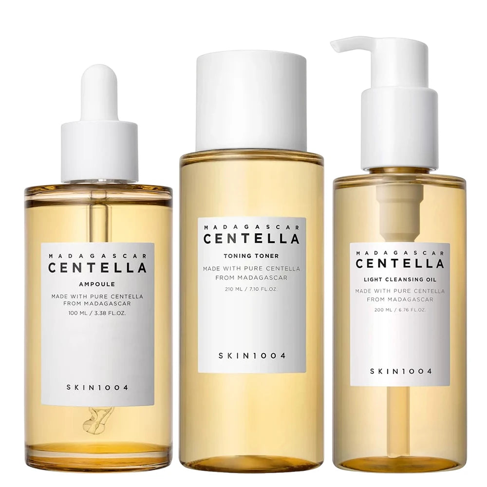 SKIN1004 3‑in‑1 Korean Skincare Kit – Centella Oil, Toner & Serum for Sensitive Skin