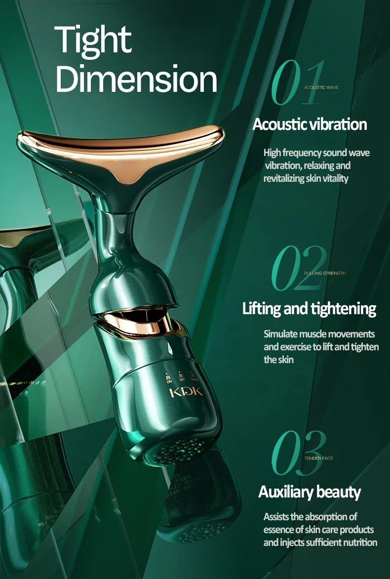 3‑in‑1 EMS Facial Lifting Device – Eye & Neck Massager for Anti-Ageing & Skin Firming
