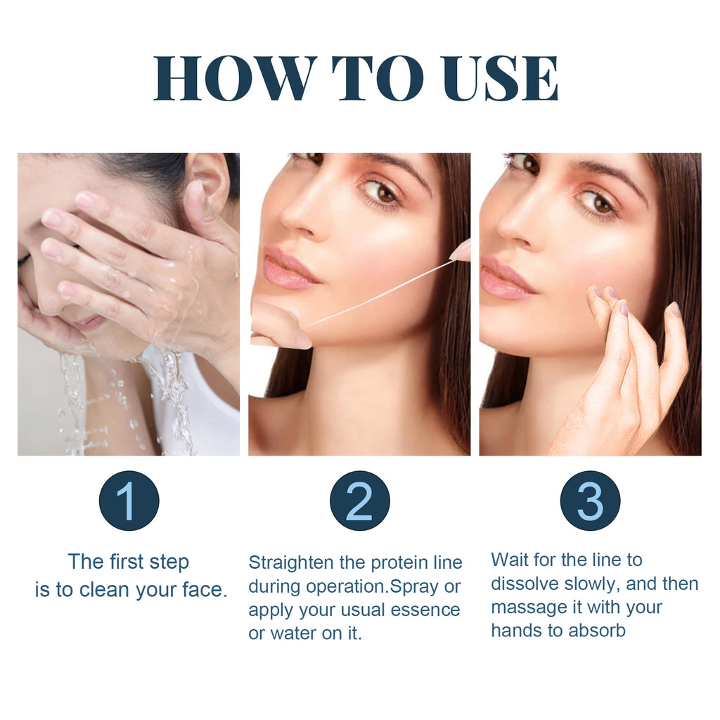 60-Piece Gold Protein Line Collagen No-Needle Facial Filler – Fade Wrinkles & Firm Skin Serum