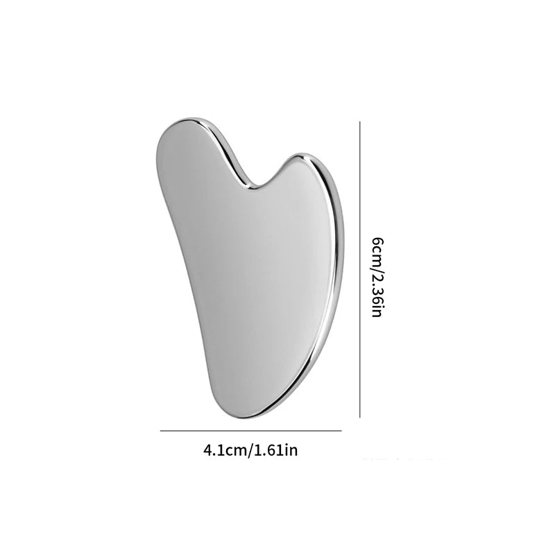 Stainless Steel Gua Sha – Facial, Neck & Body Massage Tool for Skin Care